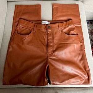 Abercrombie & Fitch Women’s Brown Vegan Leather Pants
